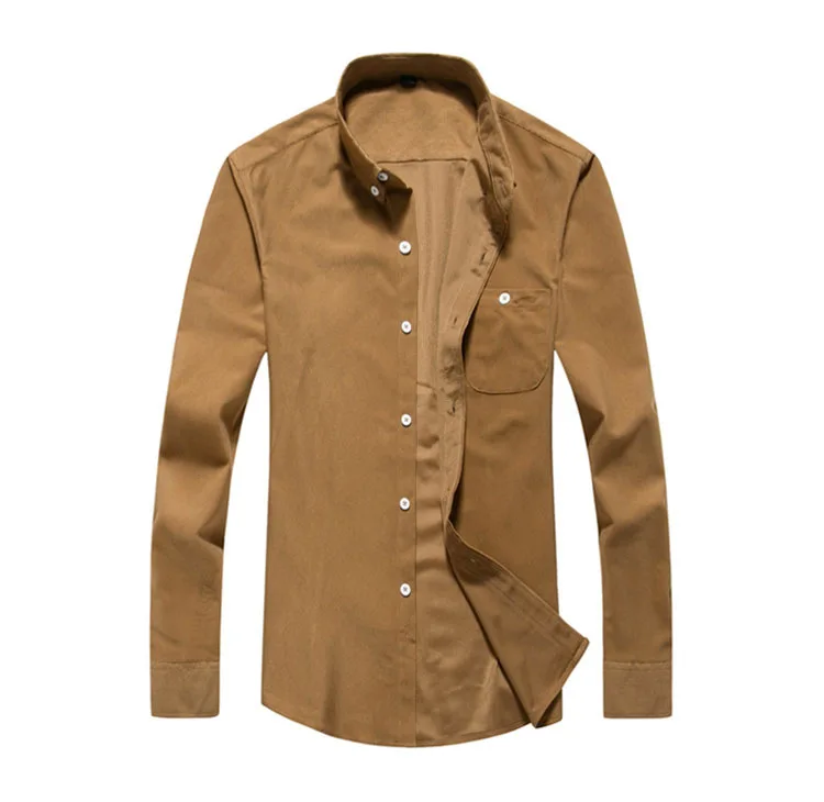 Turkey design men shirt solid flannel slim fit shirt for men