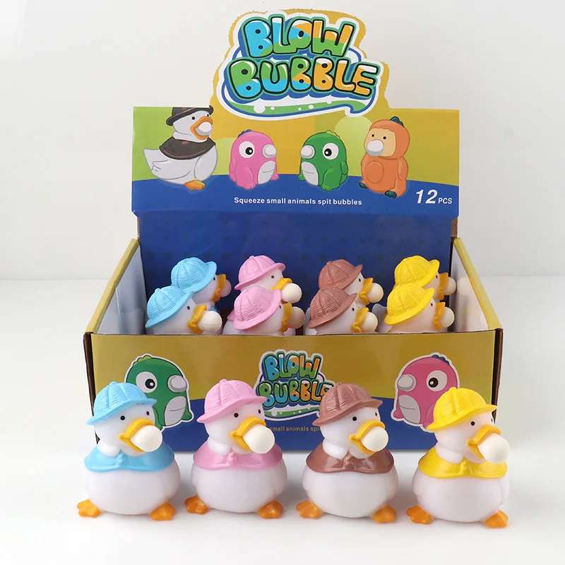 Christmas Blowing Bubbles Santa Cute Squeeze Fidget Toy Gift Box Soft Claus Snowman TPR Stress Relief Squeeze Toy Set For Kids