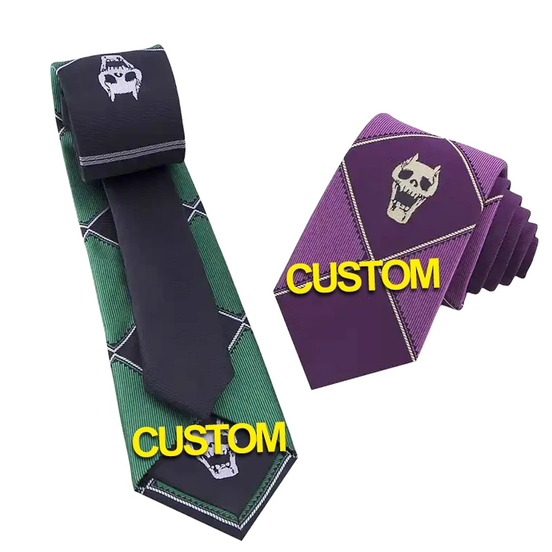 Hamocigia Handmade 2400 Stitches JOJO Logo Custom Jacquard Woven Polyester Tie