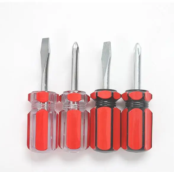 Mini Dual Function Short CR-V Cross Shaped Screw Driver Slotted Screwdriver Set Hand Tools kit