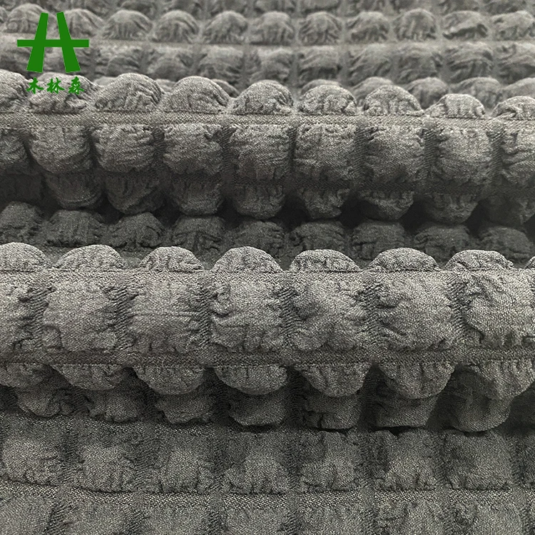 Mulinsen Textile Hot Sale Waffle Plain Dyed Woven Polyester Spandex Fabric