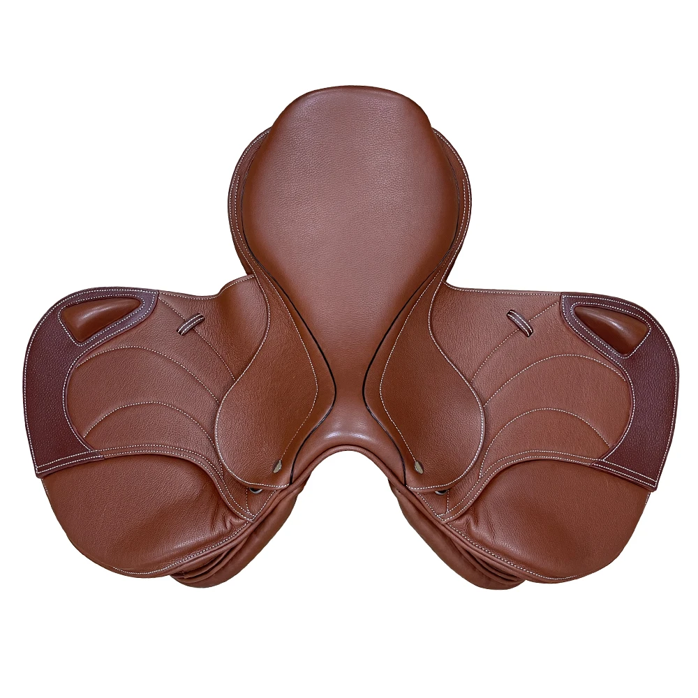 High quality cowhide saddles equestrian equipment leather Saddle for horse riding