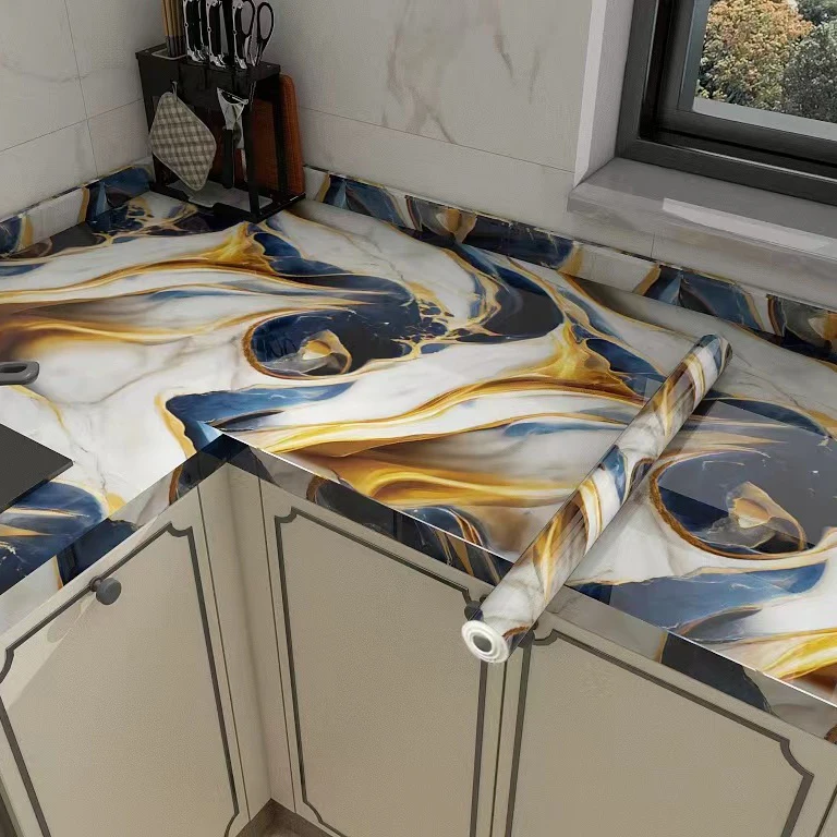 Peel And Stick Wall Decor Marble Wall Sticker Self-Adhesive Marble Wallpaper for House Decor