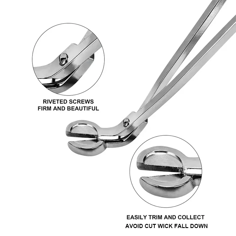 3 in 1 Black Candle Care Kit Wick Trimmer Cutter Dipper With Box Packing Candle Tool Set Customizable Logo Candle Maintenance