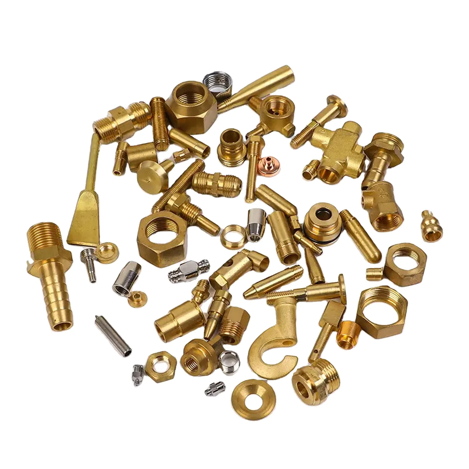 DF Custom made Precision Brass CNC Machining Parts Brass Lathe Turning Parts