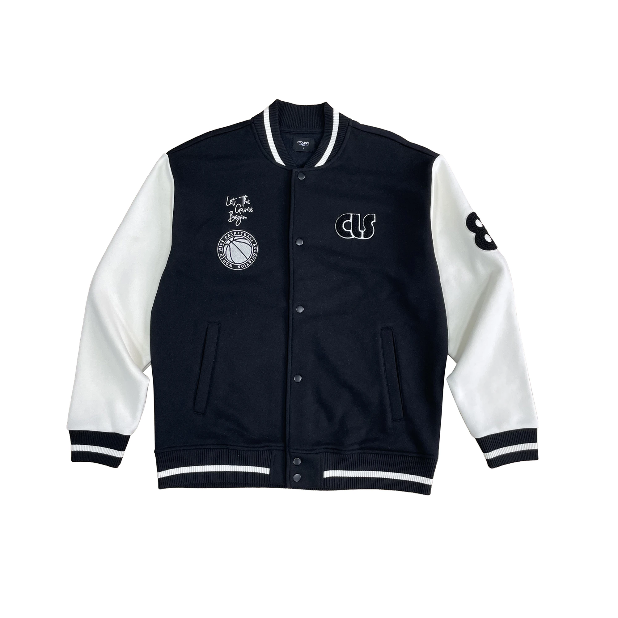New Men Winter Unisex Fleeced Jacket Button Down College Letterman Bomber Jackets Custom Baseball Jacket