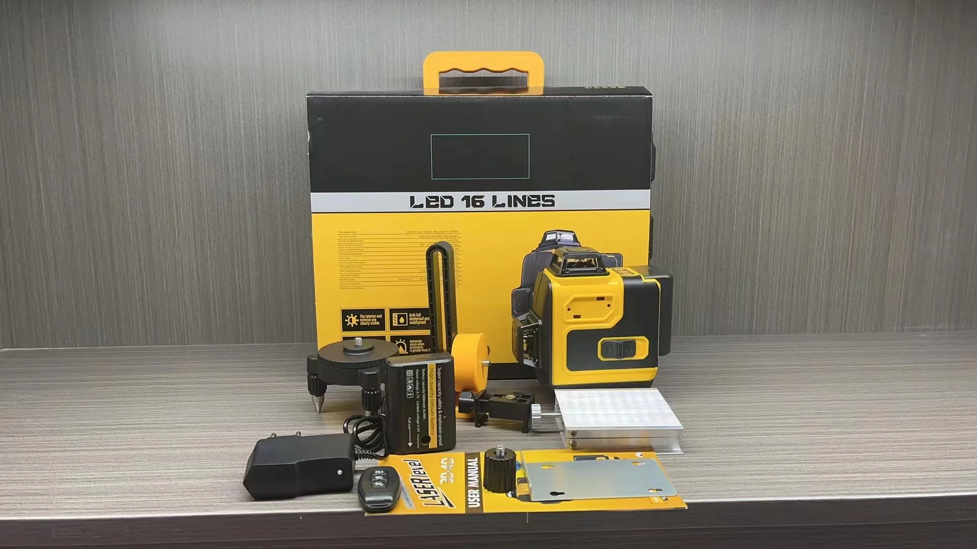 professional wall laser level 16 lines 4d 360 green beam self leveling rotary leveler laser vertical cross line laser levels