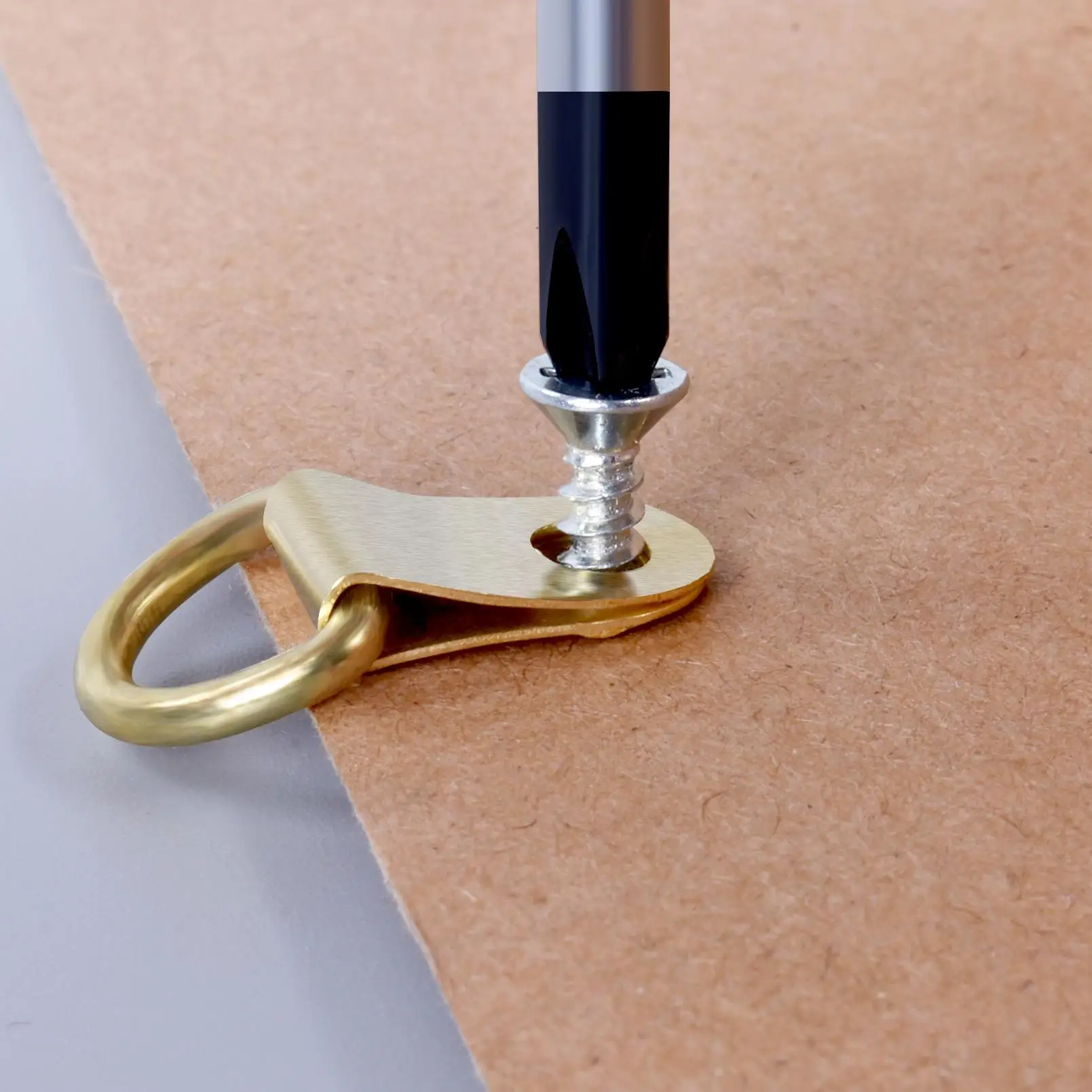 DREIEINS 24 Pieces Brass D Ring Snap Hook Hanger