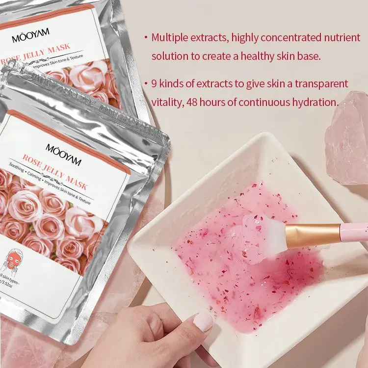 Wholesale hot selling SPA Peel Off Rose Beauty Face Masks Skincare Collagen Hydro Jelly Powder Facial Mask