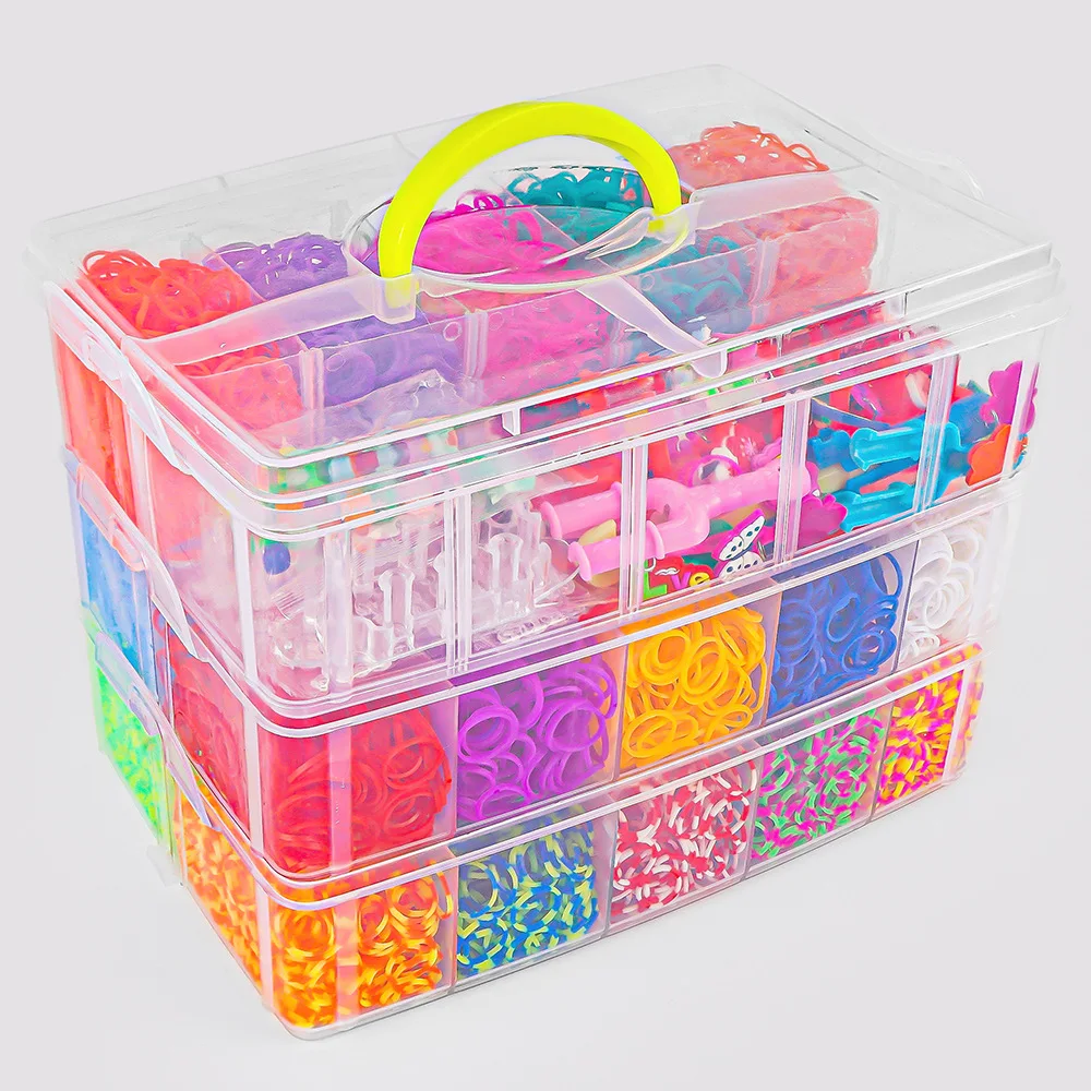 15000+ Loom Rubber Bands Kit in 25 Colors DIY Friendship Bracelet Making Kit for Kids Gifts Girls Loom Bands Starter Set