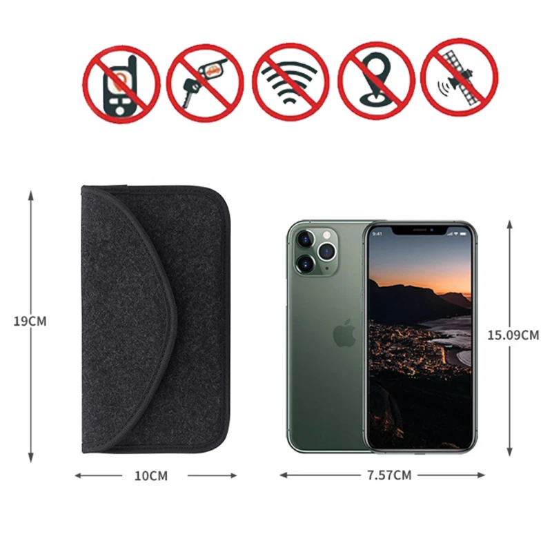 Anti-Radiation Faraday Bag Pregnant Phone islolted Signal Shielding Blocked Gps Rfid Signal Blocking Handy Wallet Case Blocker