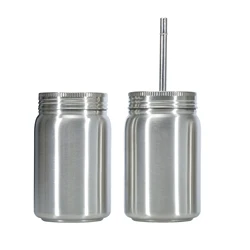 17 oz mugs white sublimation mason jars