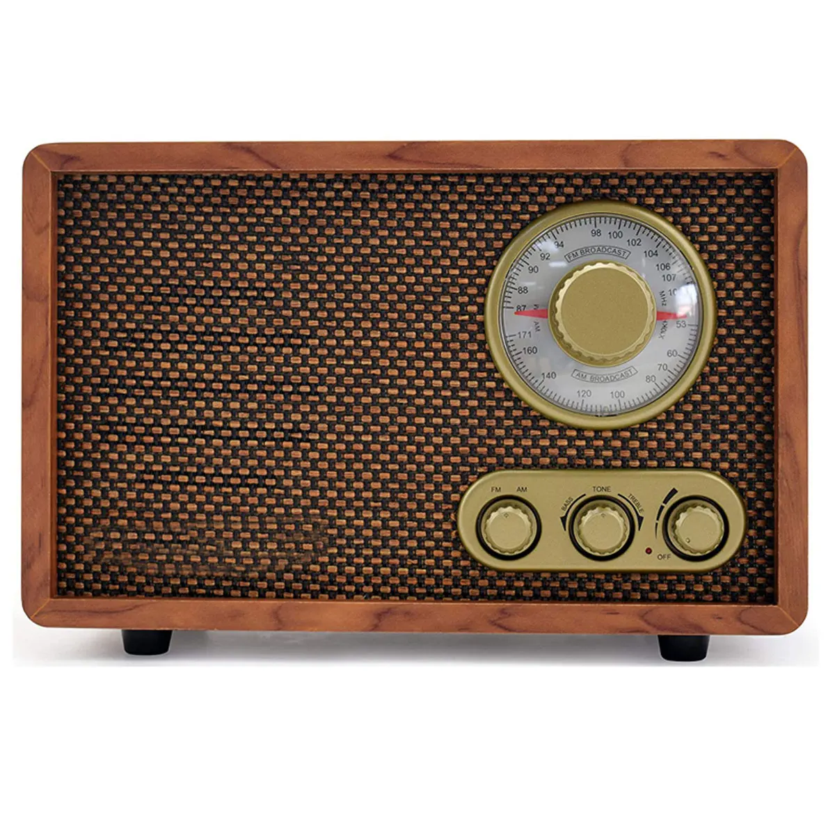 Portable Retro Wood Home FM/AM Radio