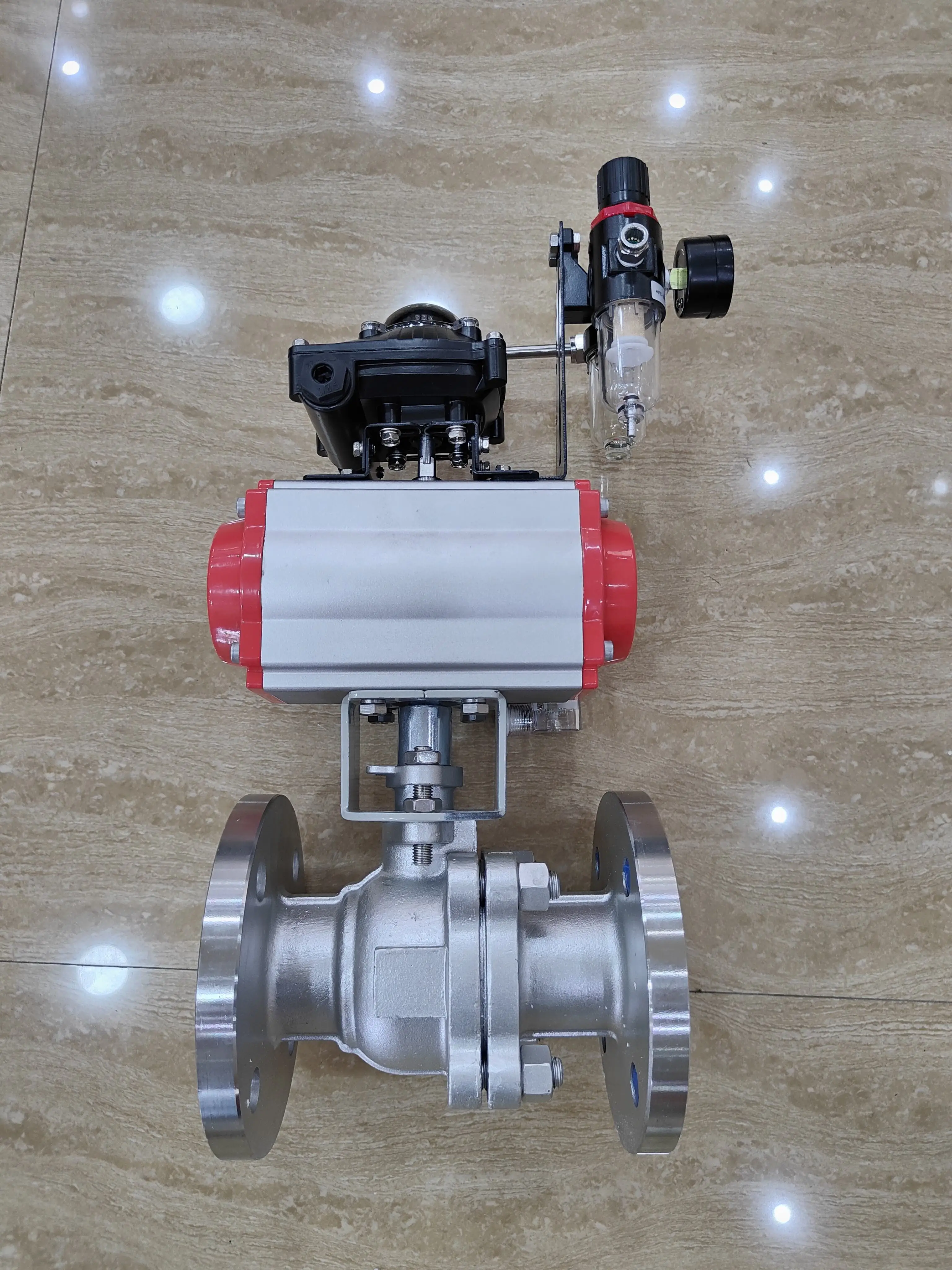 China Premium DN50-200 Stainless Steel Flange Ball Valves 3 inch Water Air Pneumatic Ball Valve