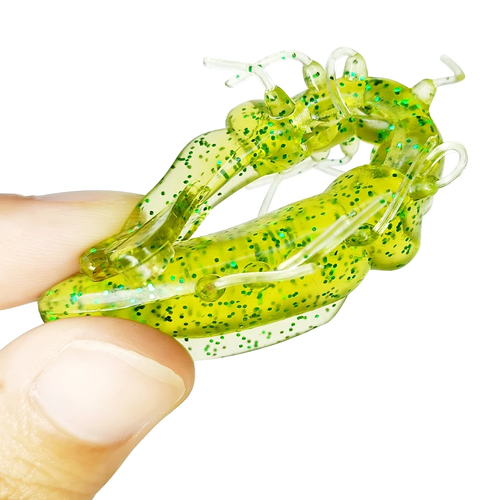 4cm Soft plastic artificial isca pesca circle tail protein Grub lure fishing worm moggot grub lure baits