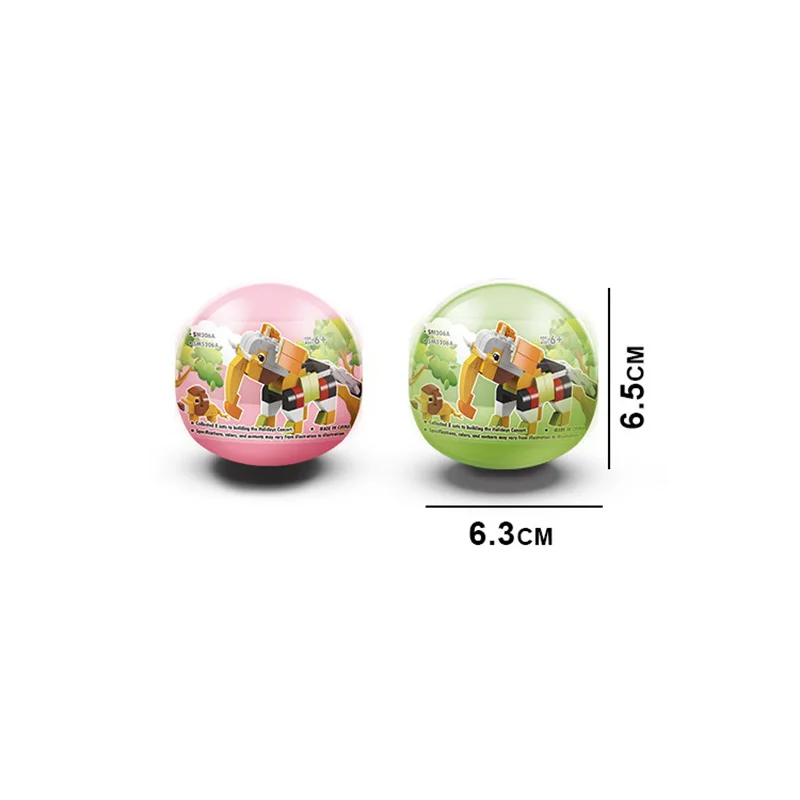 Factory DIY Plastic building blocks animal egg toys surprise small toys for kids party