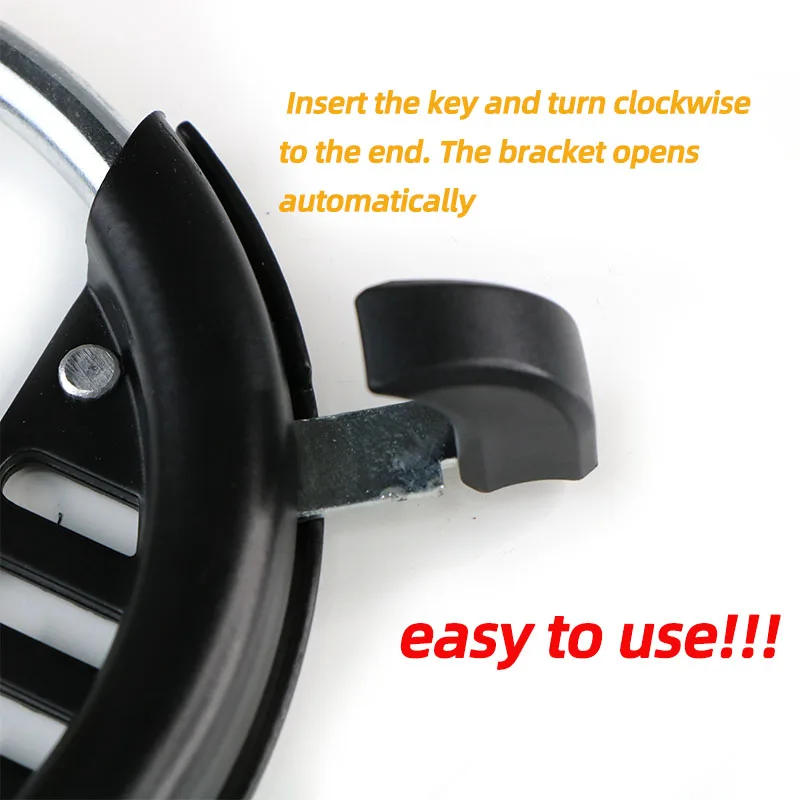 high security 6cm opening thicken steel bicycle Bike Frame Lock with 2 keys