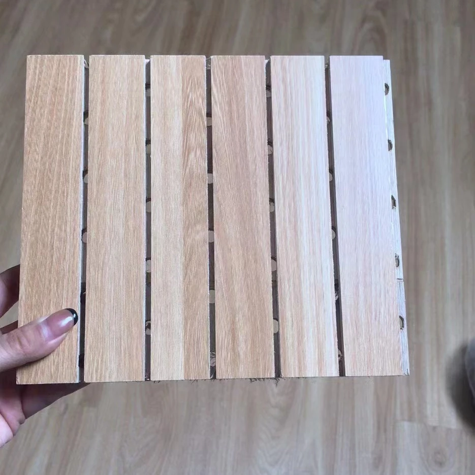 wooden sound-absorbing ceiling and wall acoustic sound proof wall mdf soundproofing wood panels