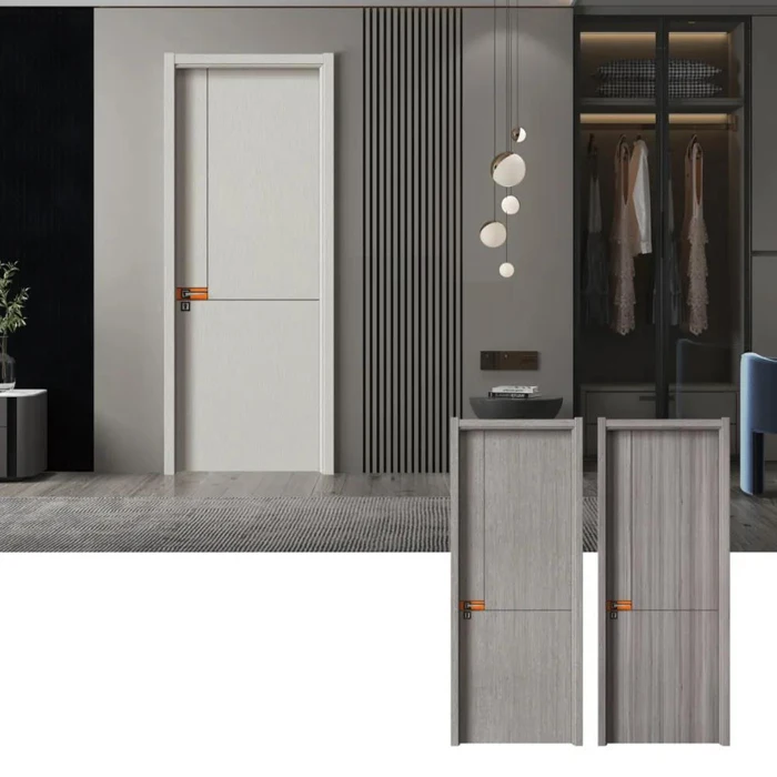 Bedroom door for house hotel soundproof melamine door interior solid wood door