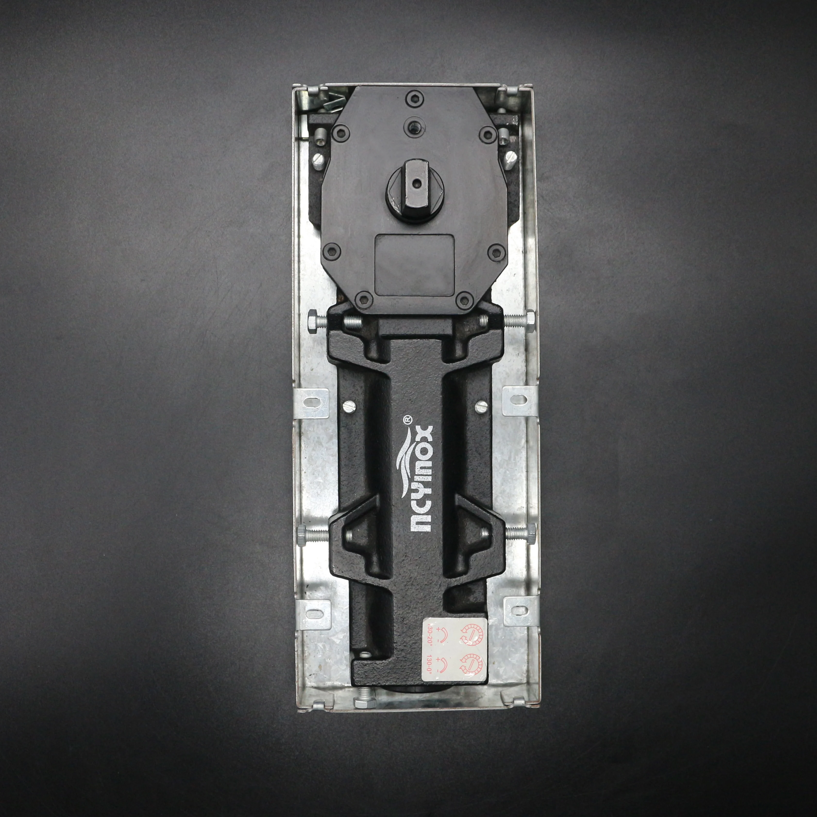 Concealed 105 degree open door closer pivot floor hinge for glass door