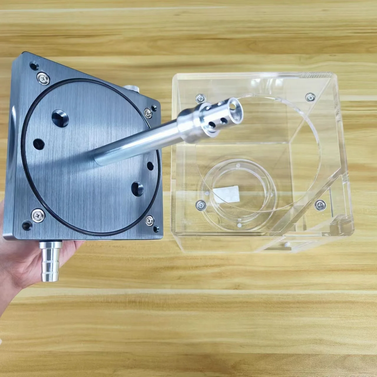 Factory Wholesale Customizable Acrylic Hookah Aluminium Alloy Large Size Transparent Color Cube Shisha