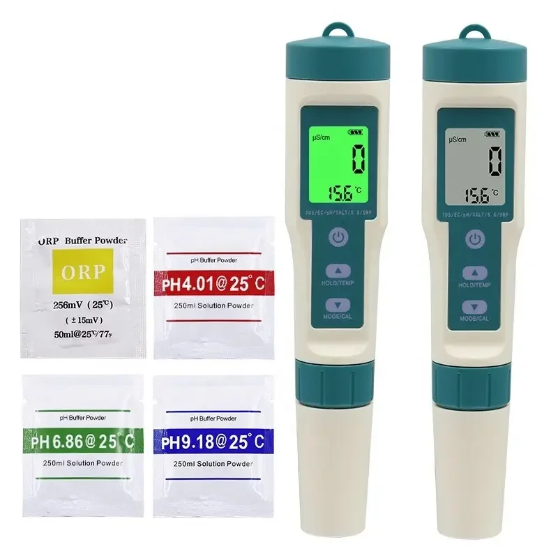 7 in 1 Water Quality Testing Pen PH TDS EC ORP Salinity S.G Temperature Water Tester PH Meter for Drinking Water Aquariums