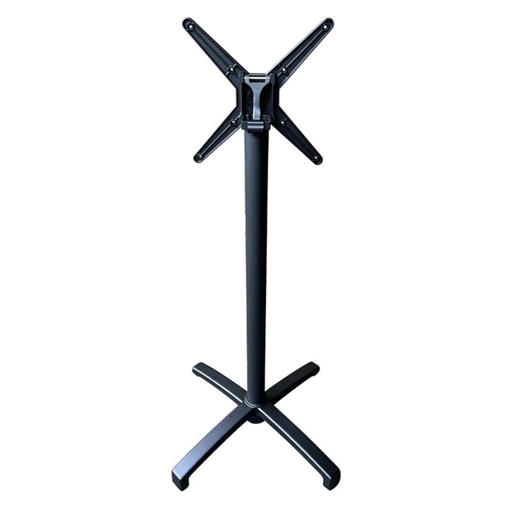 High Quality Cast Aluminum Metal Cross Table Base Cafe Furniture Leg Bistro Bar Base Table Legs