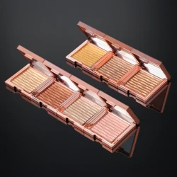 custom own logo Brighten make up face pressed powder palette highlighter bronzer pressed powder private label highlighter makeup