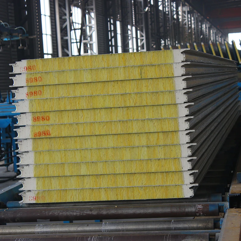 PANELS brand direct sales Metal Building Materials glasswool Sandwich wall Panel For Steel Structures
