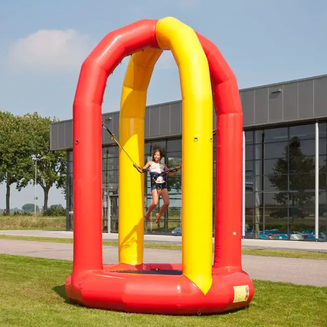 Outdoor bungee interactive game inflatable bungee trampoline jumper inflatable bungee jump jumping bouncy game for kids n adults