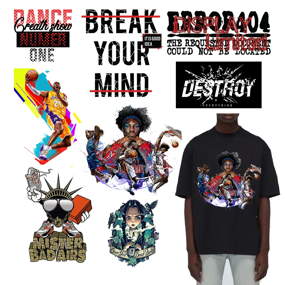 custom logo Plastisol uv dtf heat htv transfers printing paper film impresora t shirts t-shirts press vinyl designs stickers for