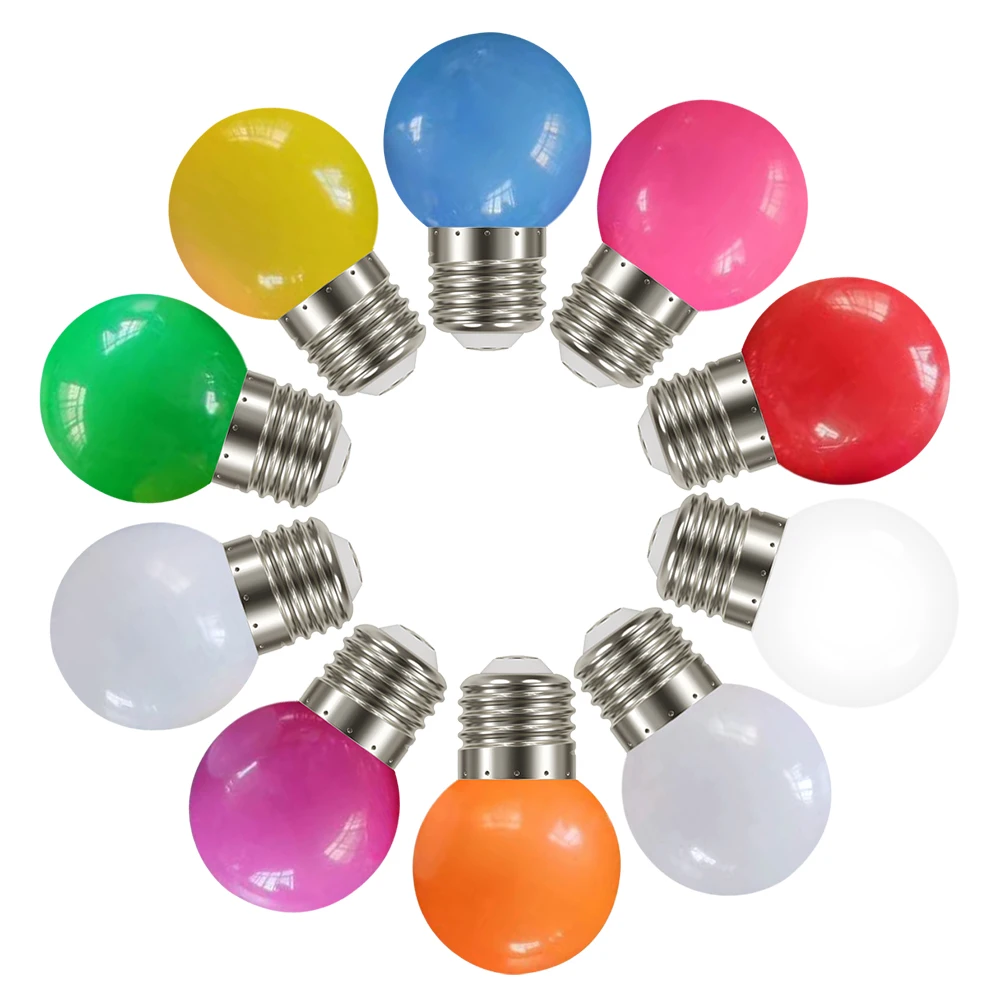 Factory Festival Colored LED Bulb 0.5W 1.5W 3W christmas lights E27 B22 G45 LED Color Bulb Light