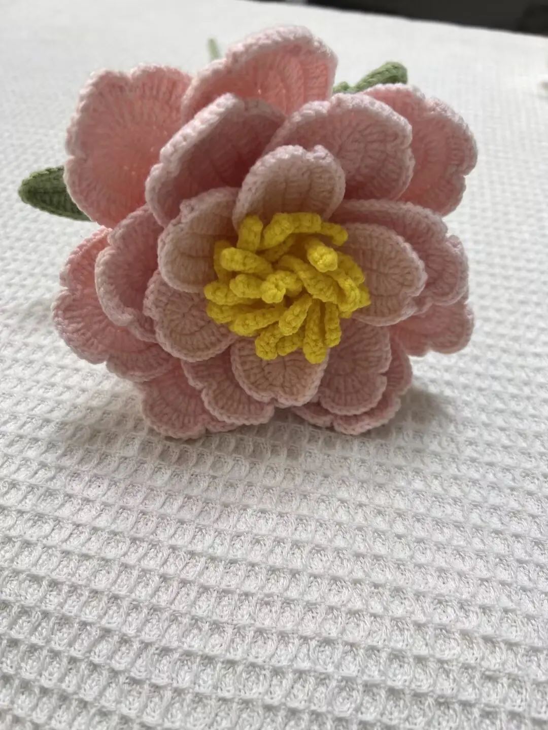 SY Crochet Rose  Flower Handmade Christmas Gift Red Roses Crochet Flower Bouquet Birthday Gift for Wife Girlfriend and Women