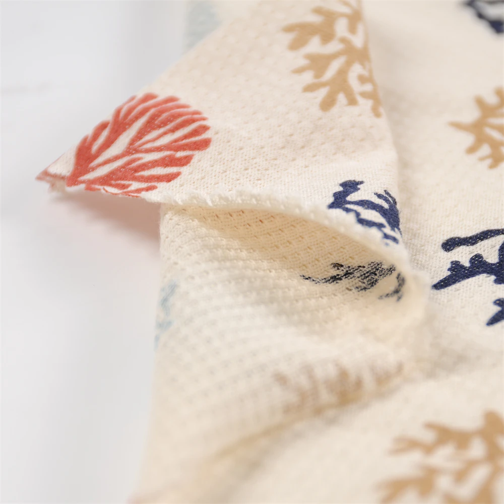 Wholesale Gots Certified Custom Print 100% Organic Cotton Mesh Fabric For Baby Clothes