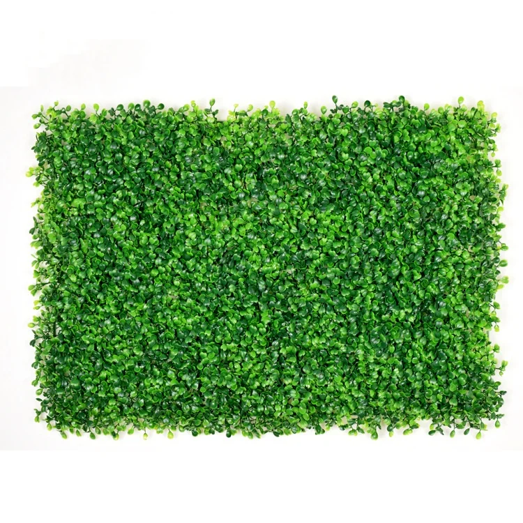LY Artificial Green  Faux Greenery Wall Panels For Green Grass Wall Decor, Plastic Artificial Hedge Wall Panels
