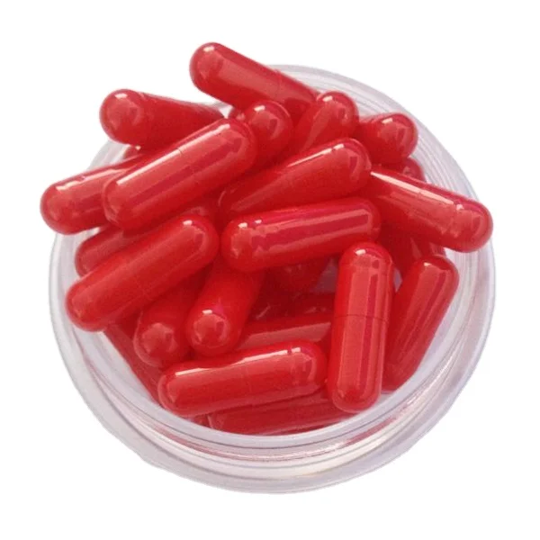 2022 hot sale red color empty size 000 gel capsules