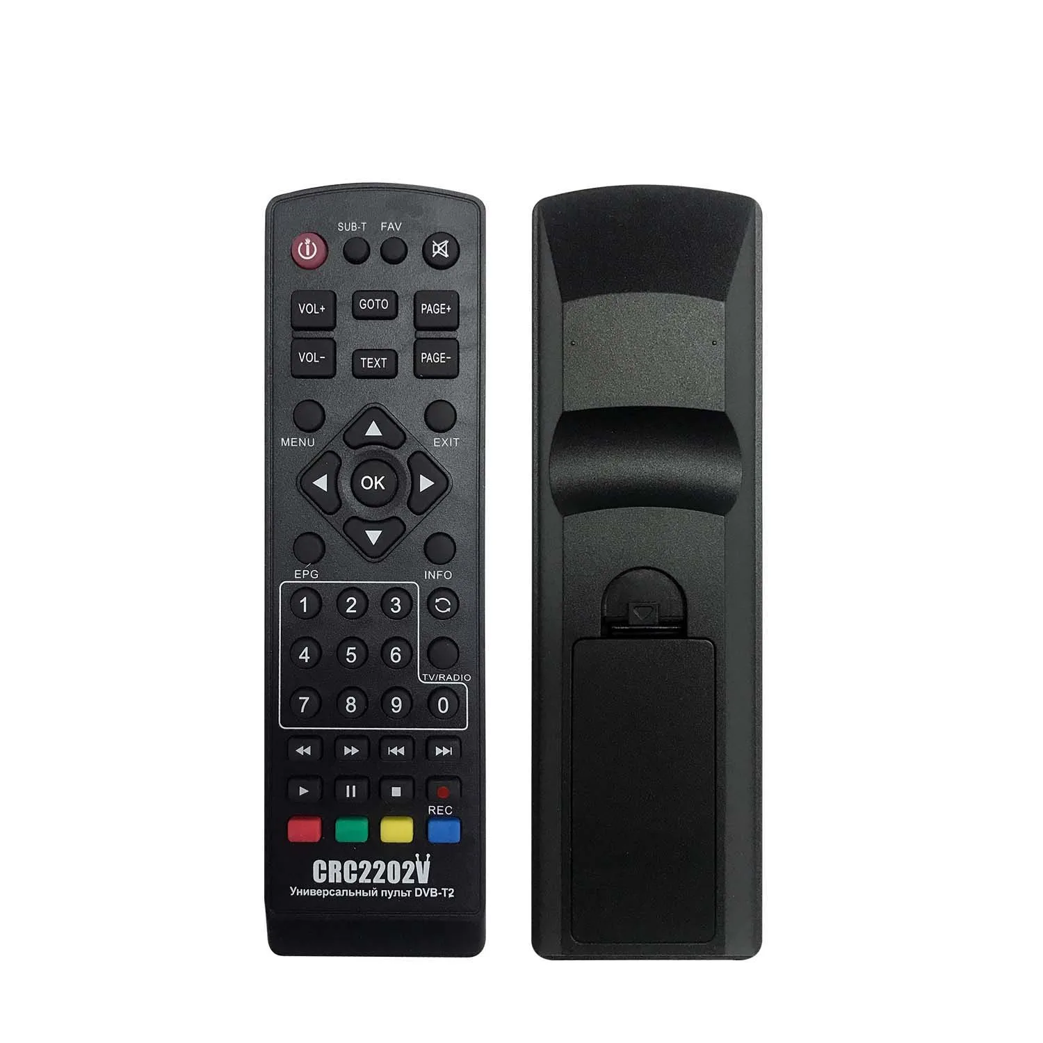 CRC 2202V Popular model replacement remote  suitable for DVB-T2 +2  for set box with English, Russian manual