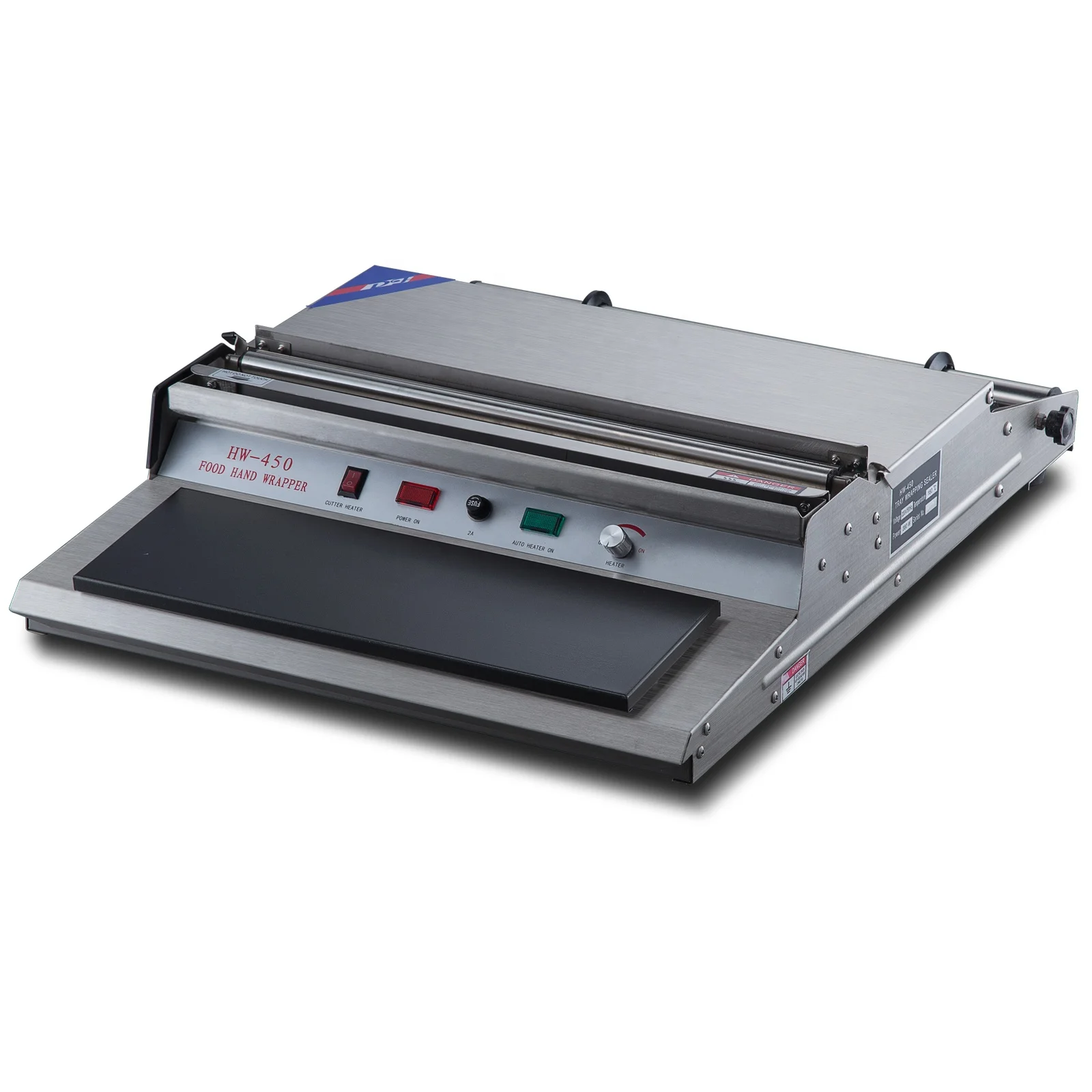 fast food vegetable meat cling film wrapping machine manual hand wrapper for super market sealing machine