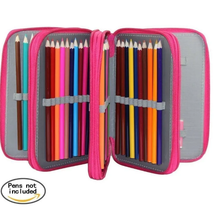 School Pencil Cases for Girls Boy Pencilcase 72 Holes Pen Box Penalty Multifunction Storage Bag Case Pouch Stationery Kit