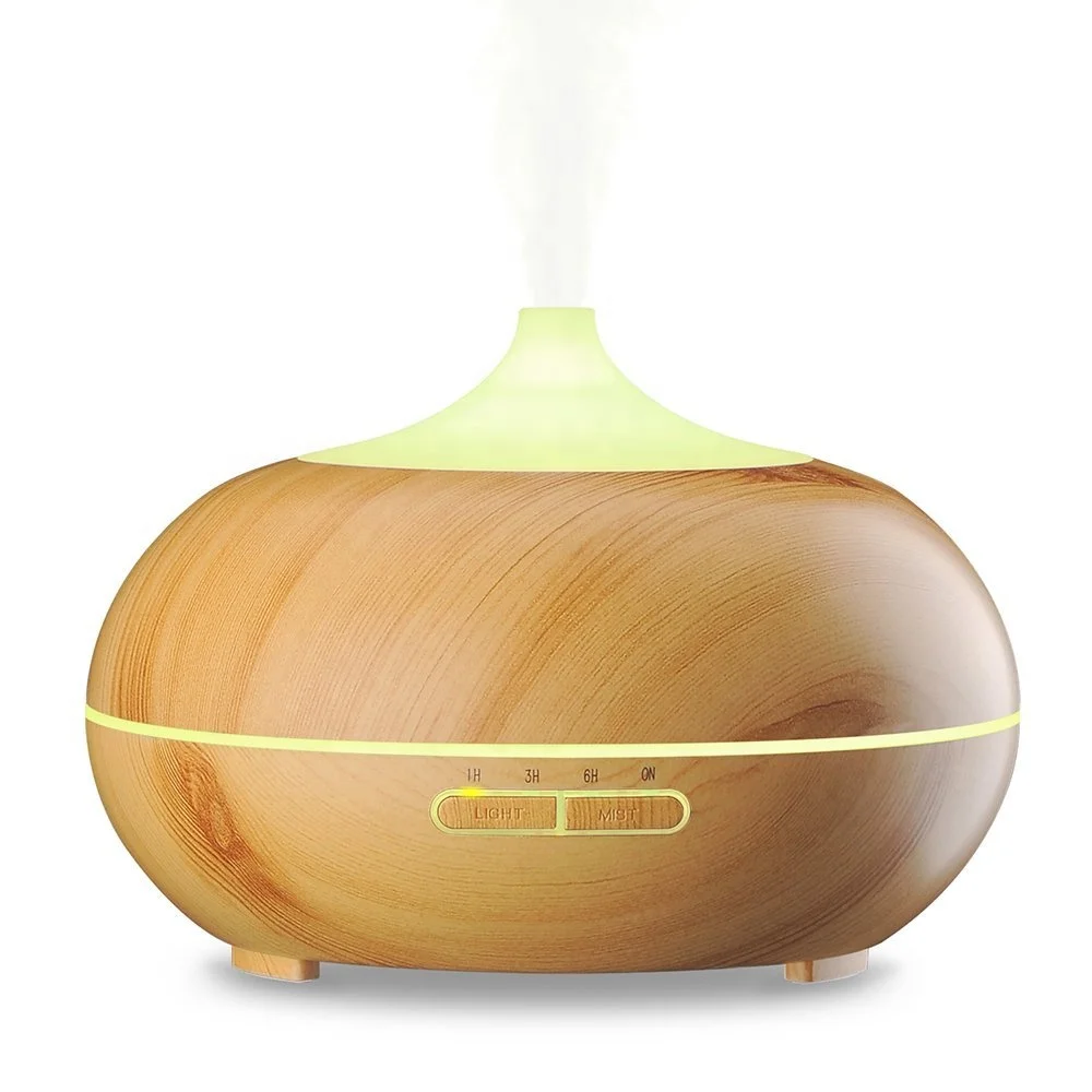 SOICARE 300ml wood grain ultrasonic oil diffuser base aromatherapy humidifier