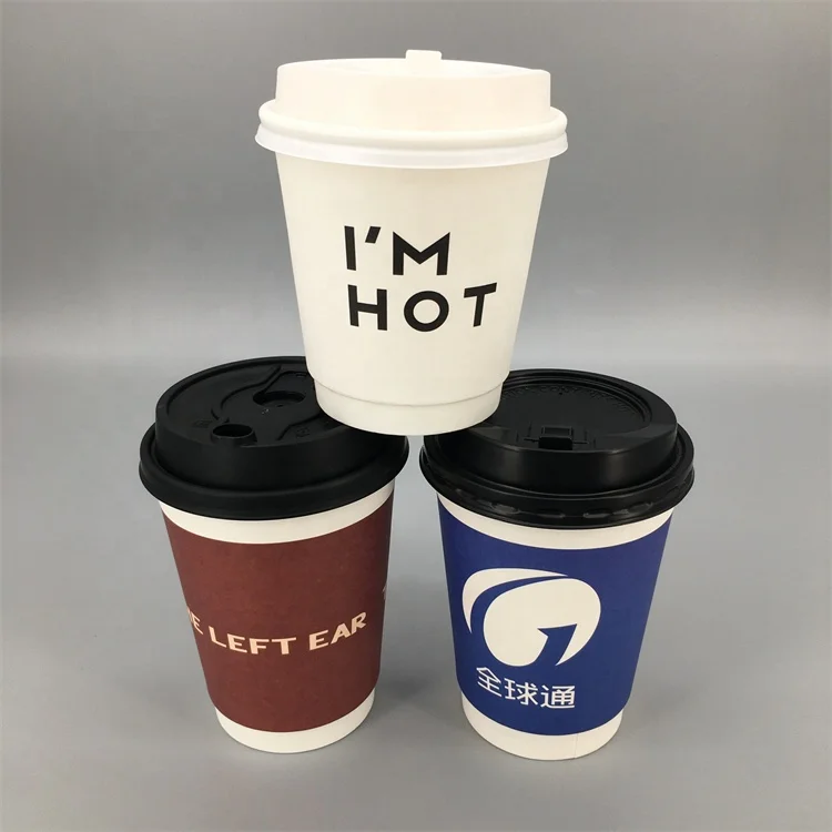 Custom Printed Logo Double Wall Hot Sale Coffee Cups Paper Tea Coffee Cups Set
