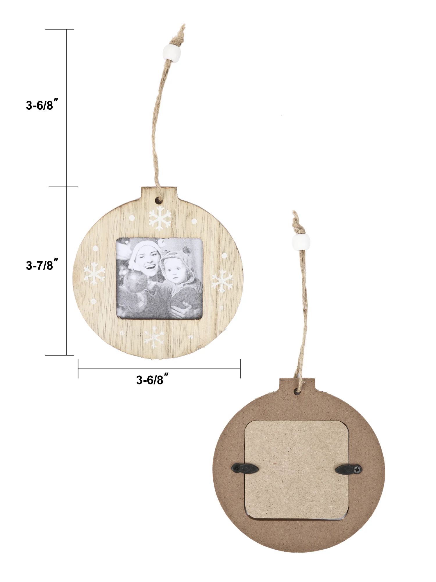 Декорации на рождественскую елку деревянная фоторамка ремесло подарок бирки