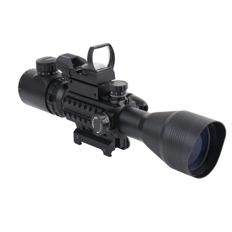 
Tactical Optics C4-12X50EG AR15 Rifle Scope Dual illuminated Mil-dot Reticle Holographic Dot 