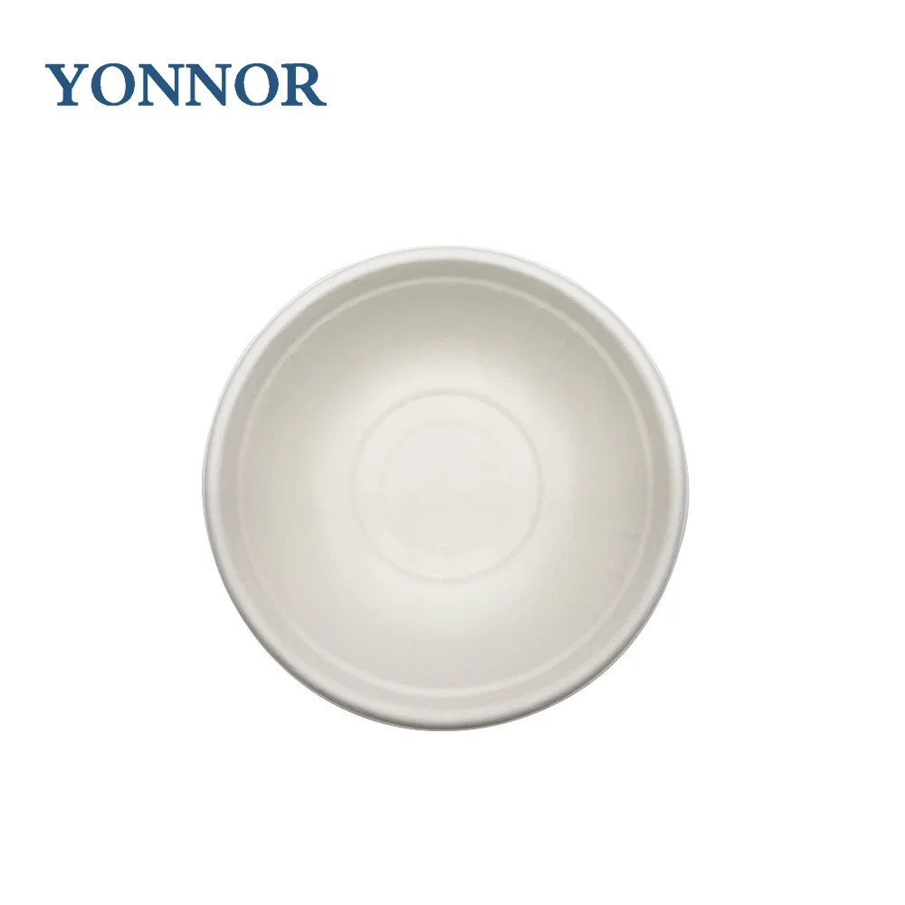 YONNOR Pulp Paper Plates Biodegradable Soup Bowls Disposable Food Packing Container