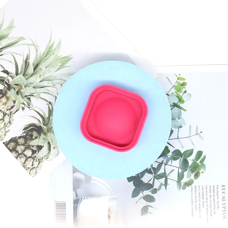 Square shape silicone cosmetic puff makeup sponge holder