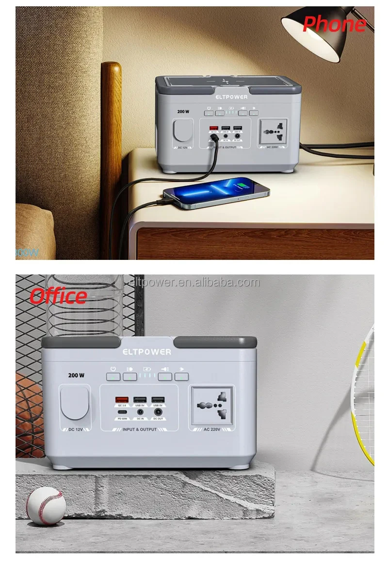 Outdoor Energy Storage System Portable Rechargeable Electric Solar Generator Power Station for Camping RV Traveling