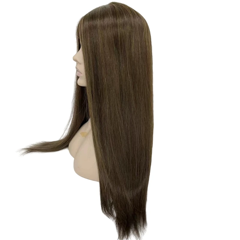 Chinese Virgin Human Hair Silky Straight Ombre Piano Color T#4/8 P T#4/27 4x4 Silk Top Jewish Topper for White Women