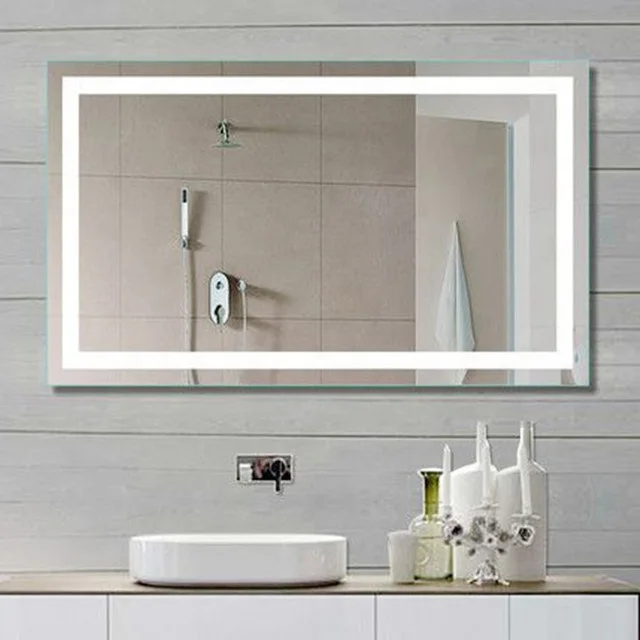 
Antifog hotel room frame bathroom makeup smart mirror with tv 