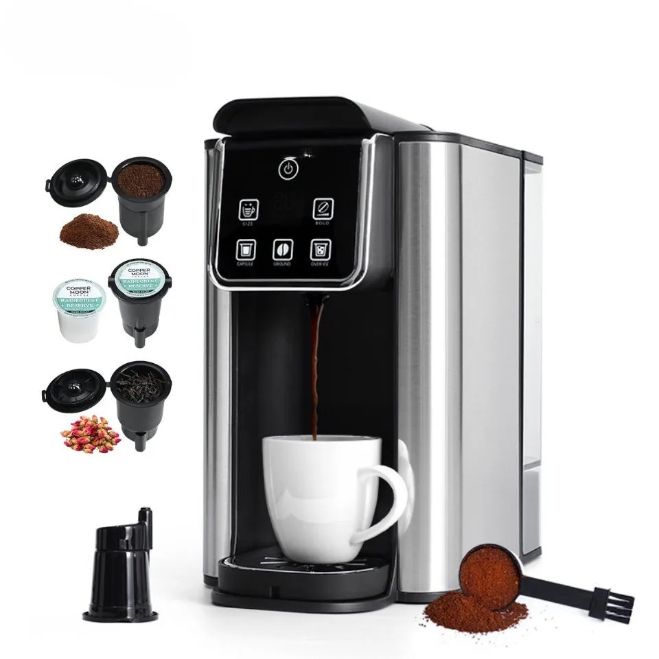 Single Serve K Cup Pod Coffee Maker 50oz Large Water Reservoir 3 in 1 Capsule Coffee Machine