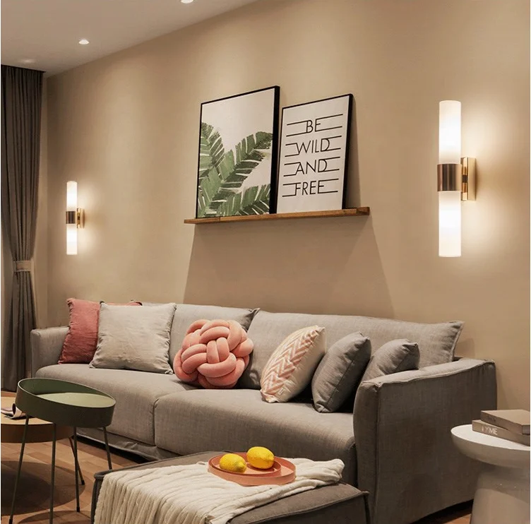 GLASS METAL WALL LAMP FIXTURES INDOOR WALL LIGHTING BEDSIDE BATHROOM VANITY WALL SCONCE